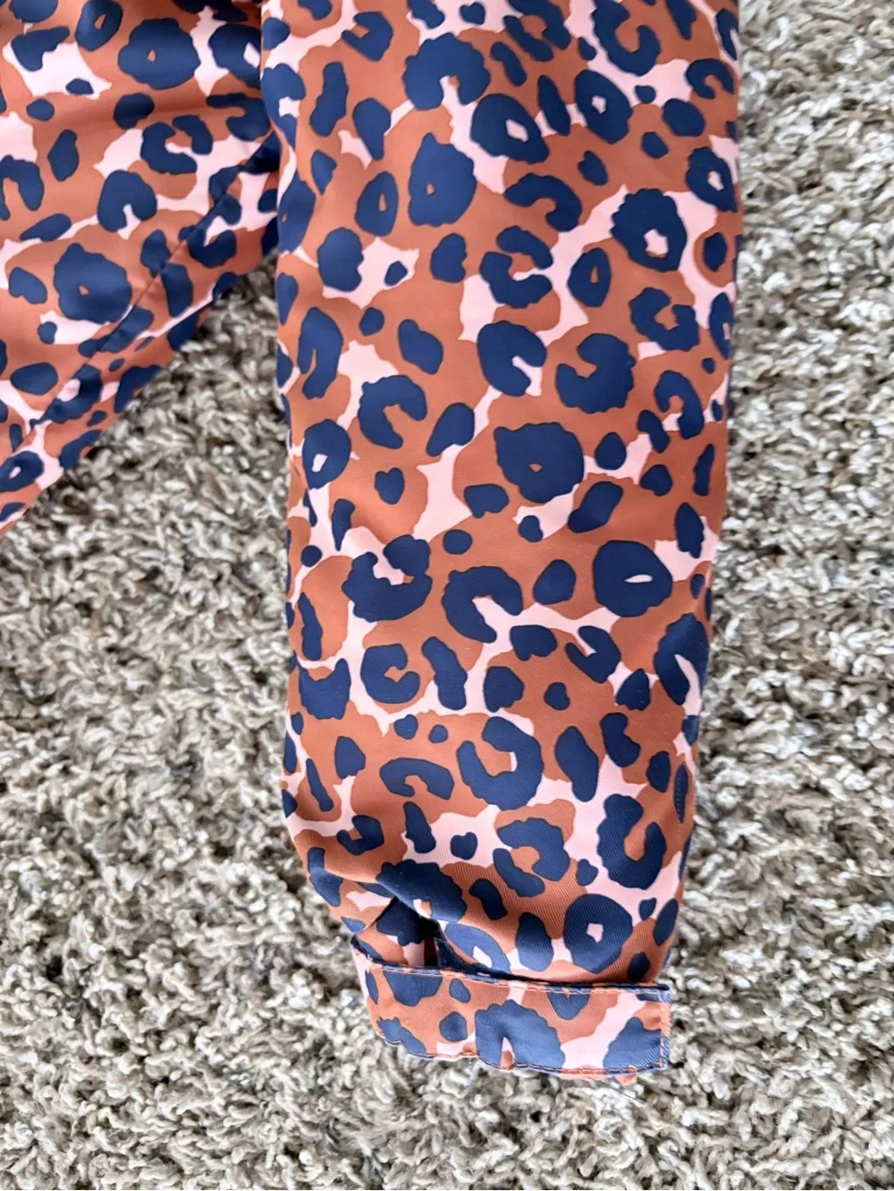 Carter's Girls Orange Leopard Print Puffer Jacket